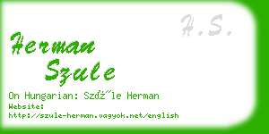 herman szule business card